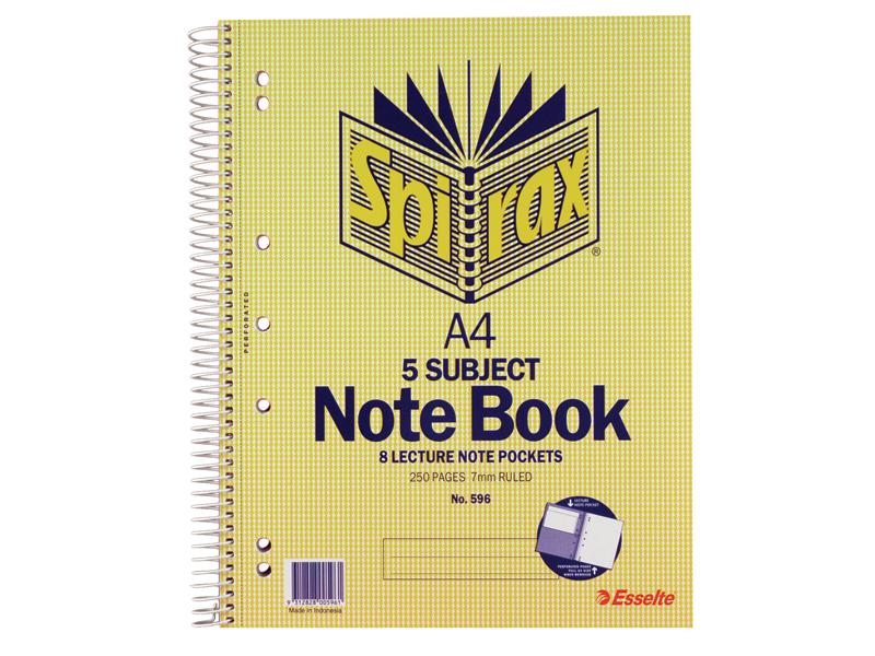 5 Subject Notebook A4