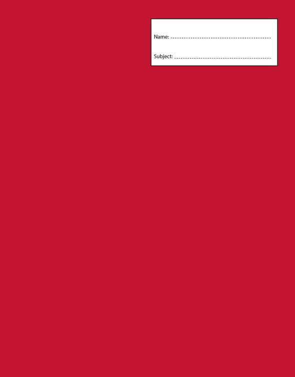 Book Cover - Plain Red