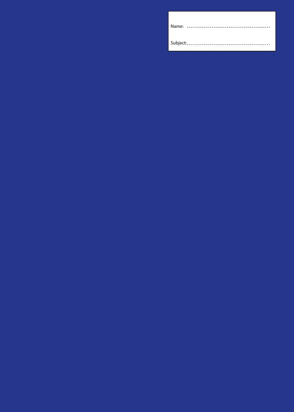 Book Cover - Plain Blue