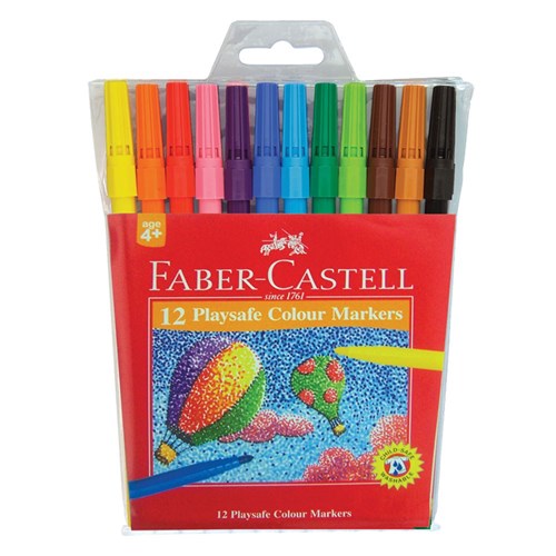 Felt Pens - Faber Playsafe Markers 12s