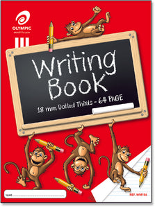Monkey Writing Book - 18mm Dotted Thirds - 64 page