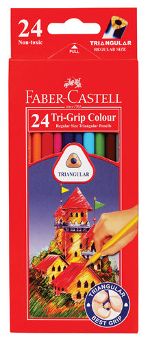 Coloured Pencils - Faber Tri-Grip Pack 24