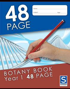 Botany Book - Year 1 Qld Ruled (8mm Red/Blue) (9x7)