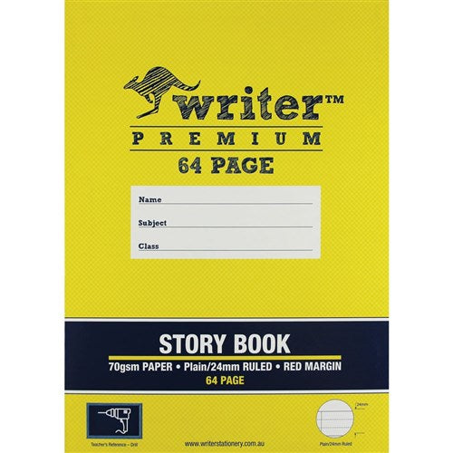 Writer Premium Story Book - Plain / 24mm Ruled - 64 Page